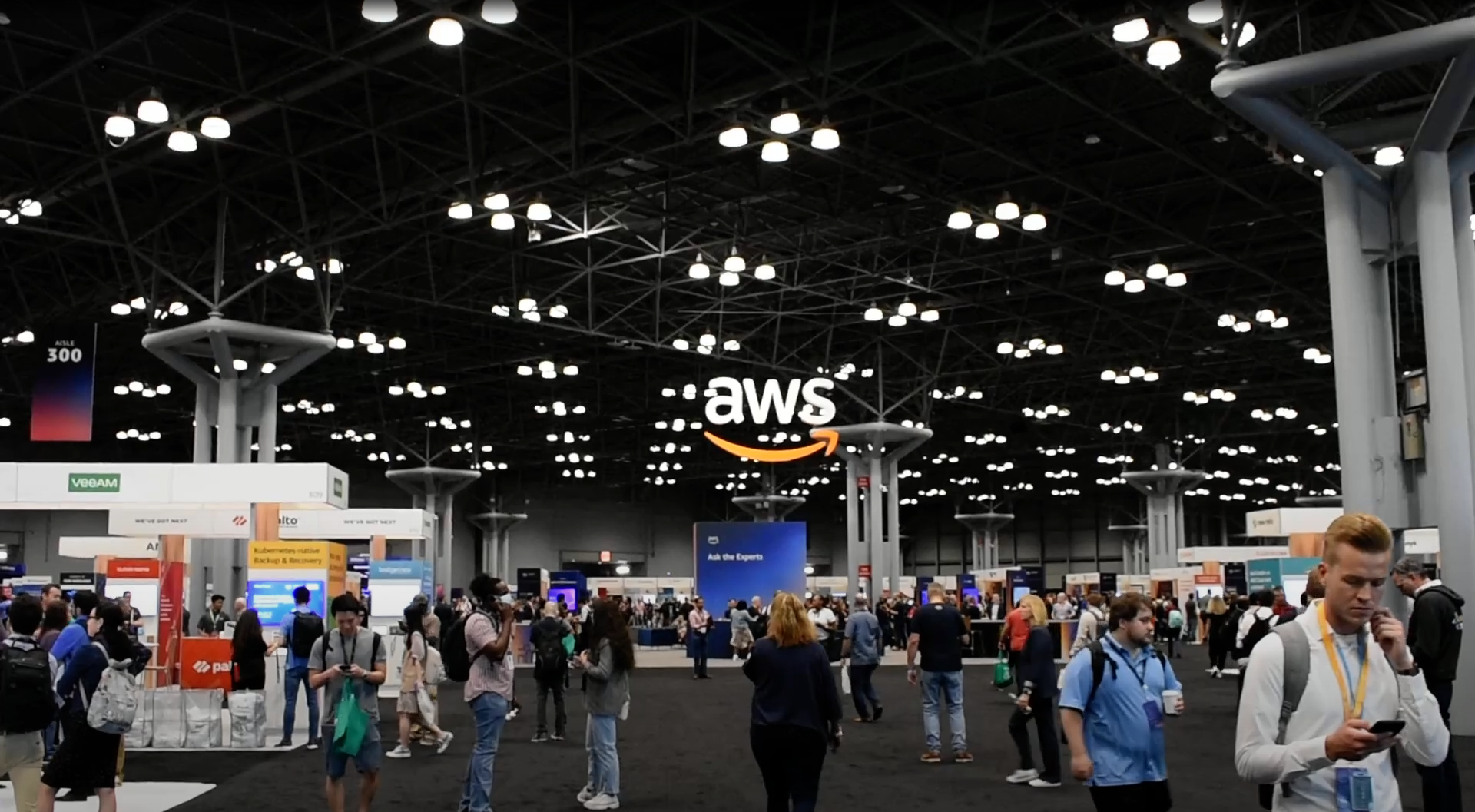 The expo floor at AWS New York