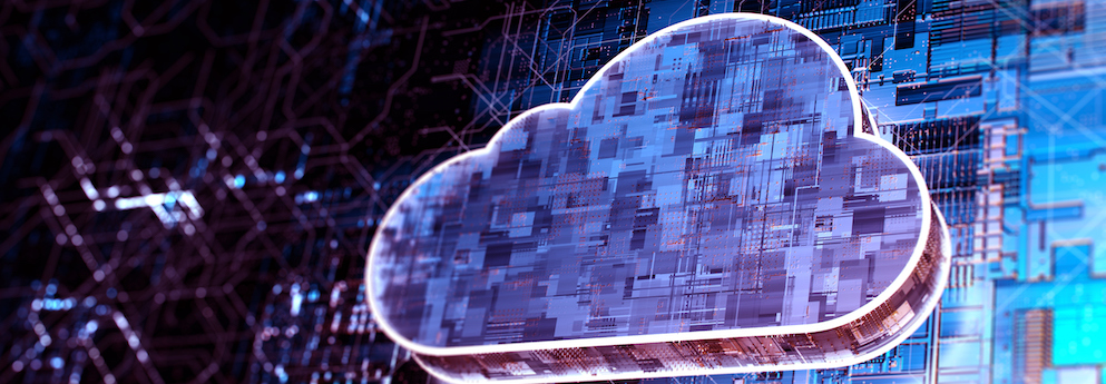 Abstract cloud computing technology concept