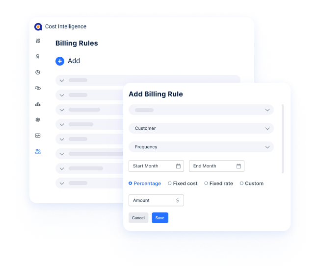 Image displaying the billing feature for MSPs on the Anodot platform