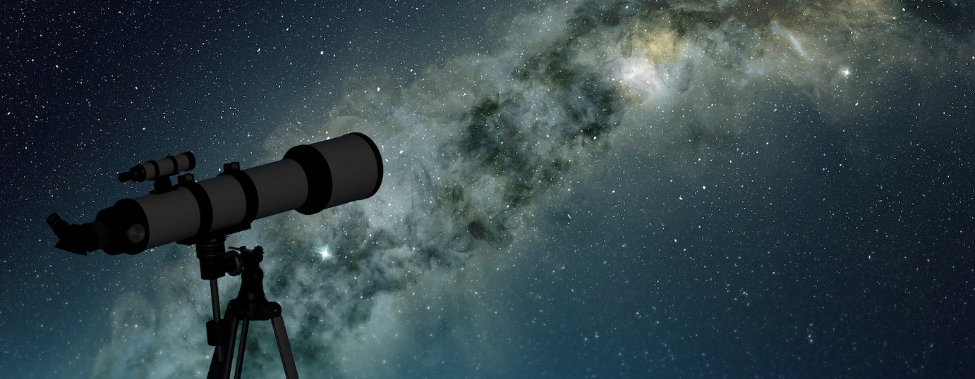 telescope pointing to the Milky Way